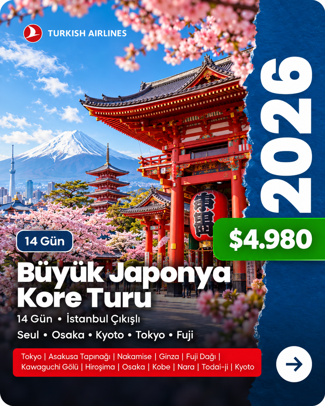 Büyük Japonya & Kore Turu 2026